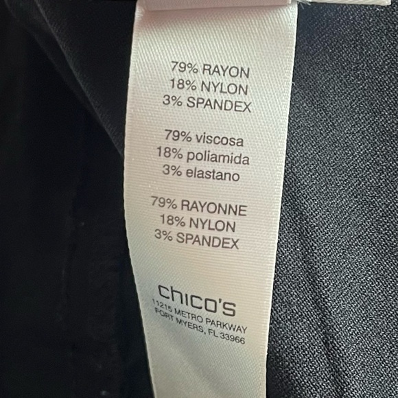 Chico’s • Black Perfect Stretch Stretchy Skinny Pull On Pants - Picture 5 of 6